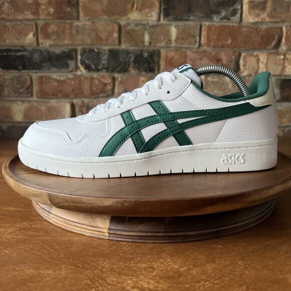 Asics Other - Asics Japan S Athletic Leather Shoes Sneakers Low White Jasper Green Men's 10.5